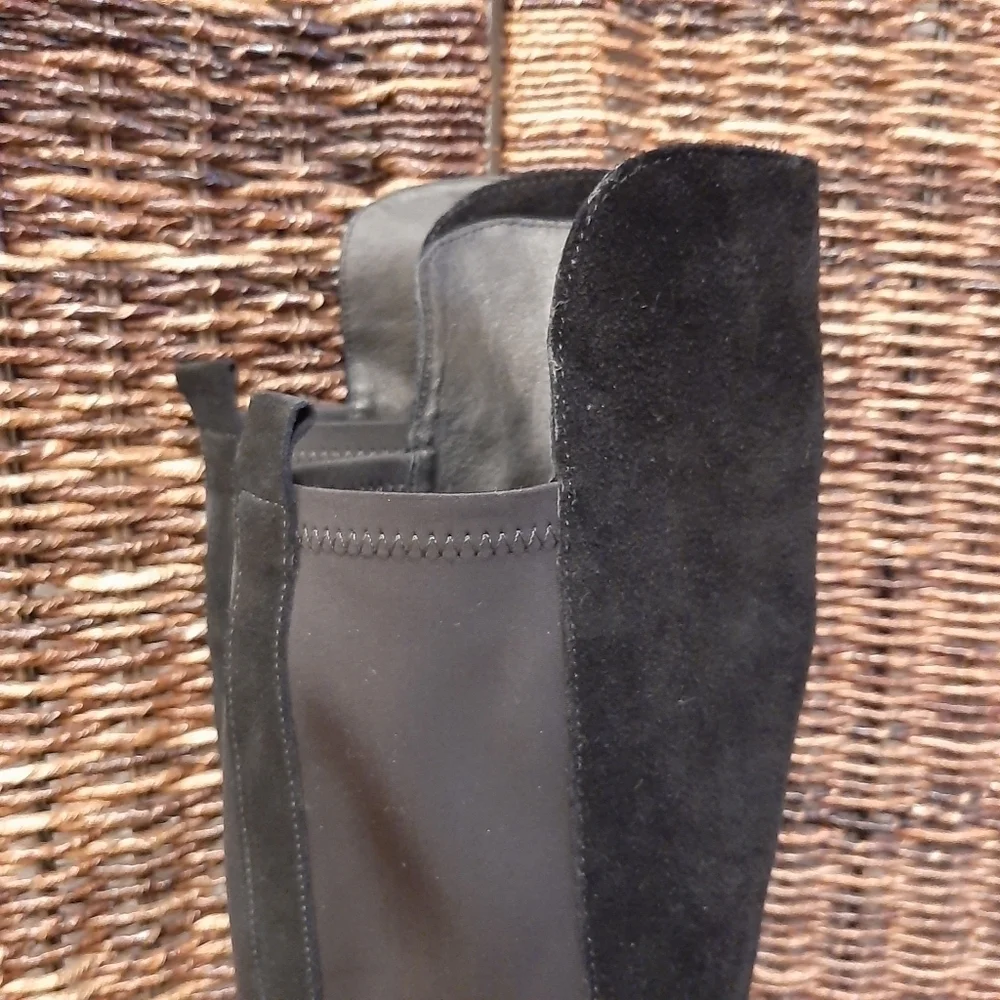 Free People Charles David Edie Leather Knee High Riding Boots Womens 6 Black